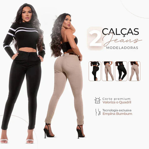 Kit 2 Calças Jeans Ultra Modeladora - A Escolha das Famosas