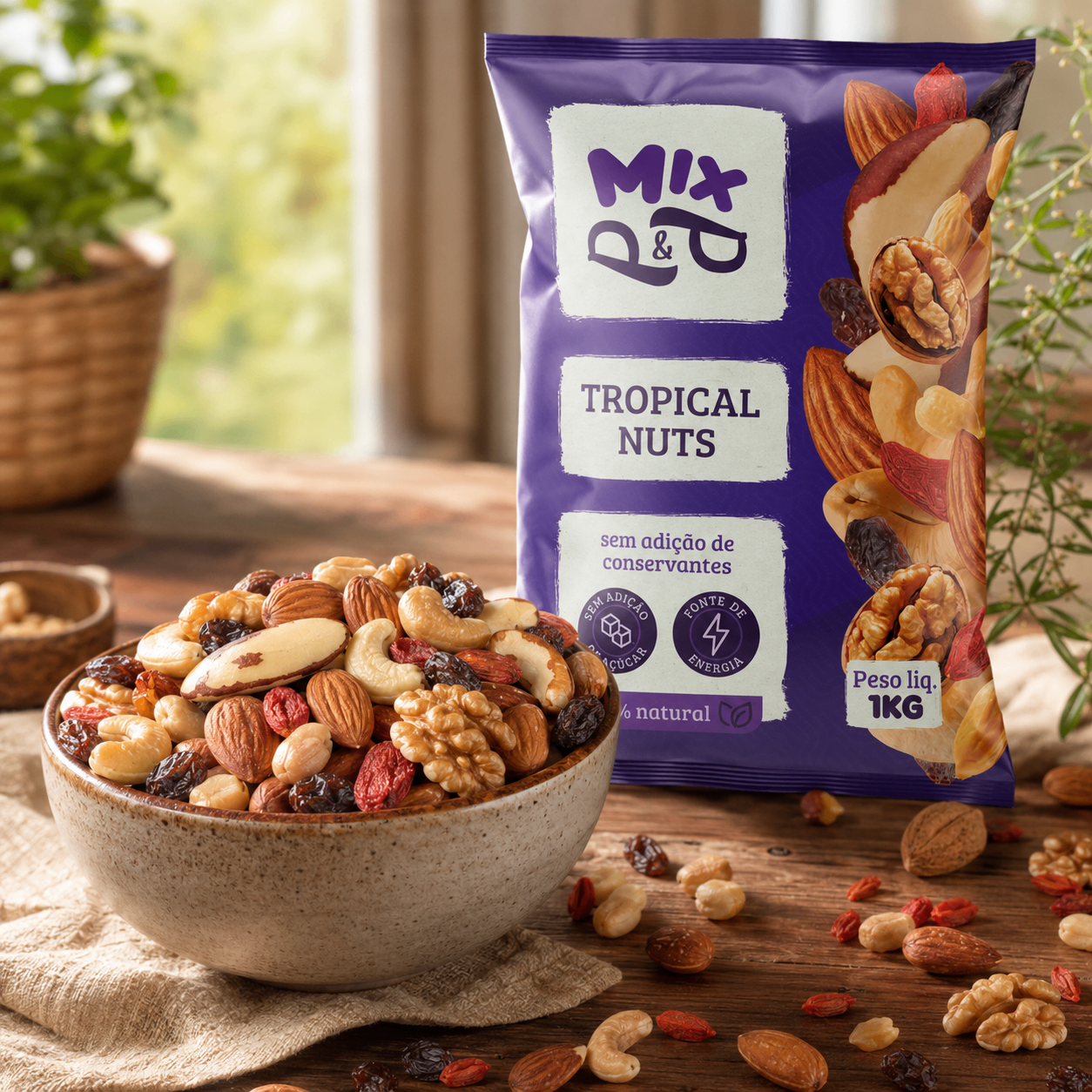 2 Pacote Mix Castanhas Nuts Tropical — Dieta Saudável 1kg